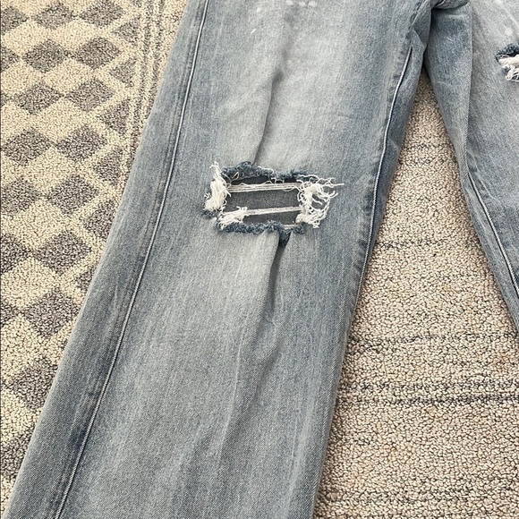 Express Flare & Wide Leg Jeans in Blue - Picture 4 of 5